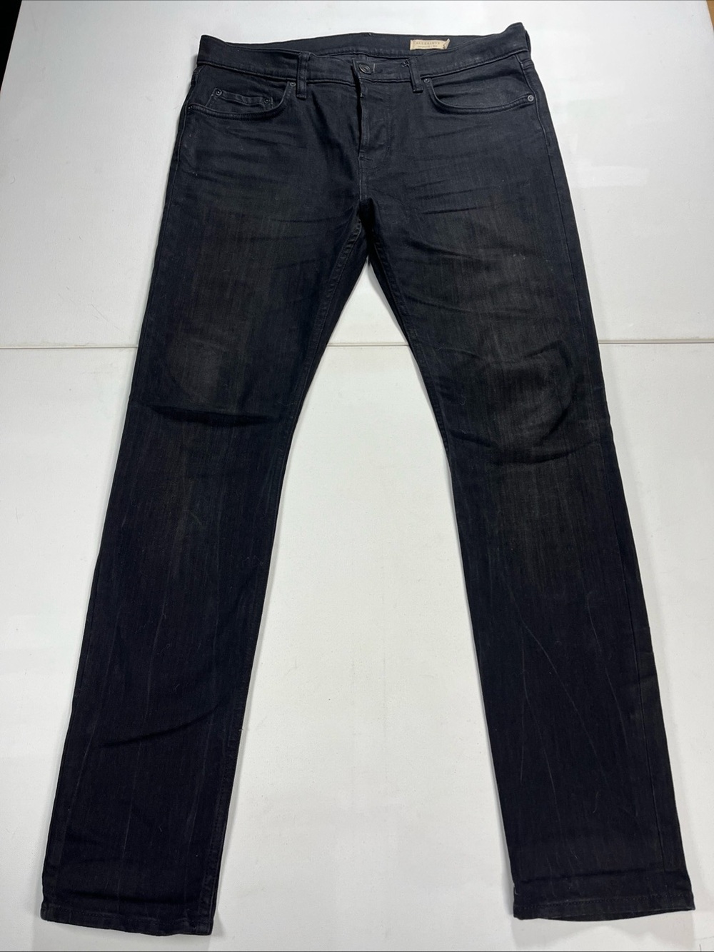 All Saints Cigarette Jeans Denim Black Mens Size 34 X 32